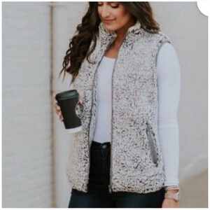 Thread And Supply Sherpa Arctic Vest Size XSmall Fleece Full Zip Pockets Outdoor